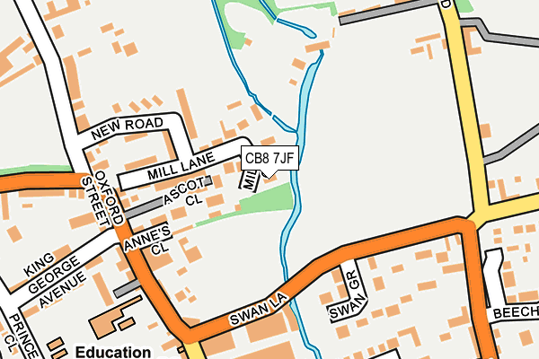 CB8 7JF map - OS OpenMap – Local (Ordnance Survey)