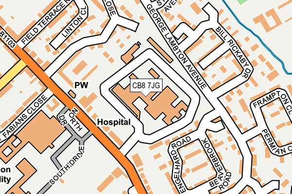 CB8 7JG map - OS OpenMap – Local (Ordnance Survey)