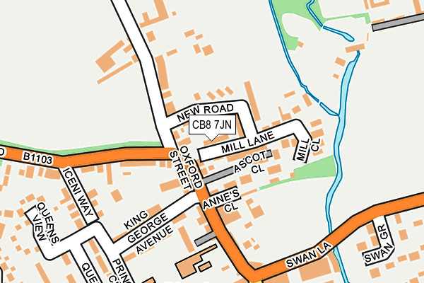 CB8 7JN map - OS OpenMap – Local (Ordnance Survey)