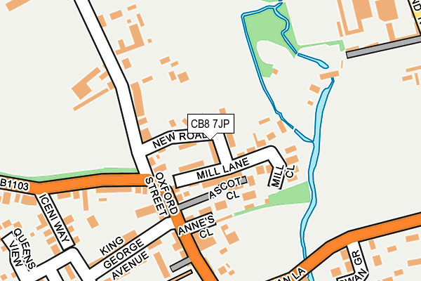 CB8 7JP map - OS OpenMap – Local (Ordnance Survey)