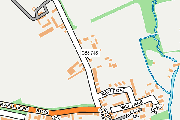 CB8 7JS map - OS OpenMap – Local (Ordnance Survey)