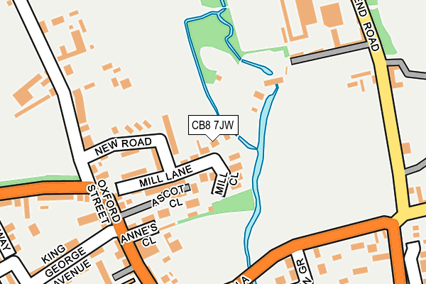 CB8 7JW map - OS OpenMap – Local (Ordnance Survey)