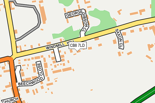 CB8 7LD map - OS OpenMap – Local (Ordnance Survey)