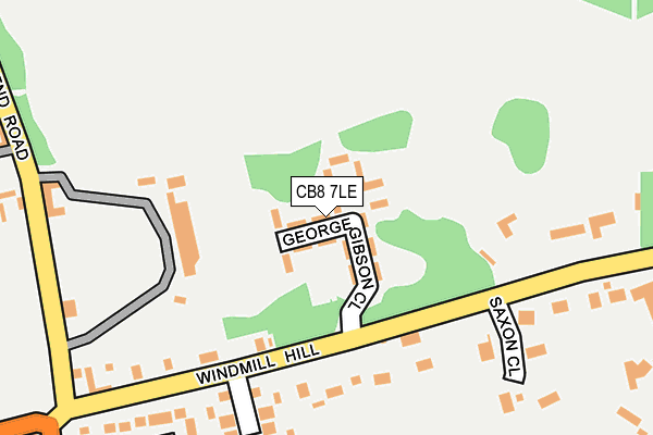 CB8 7LE map - OS OpenMap – Local (Ordnance Survey)