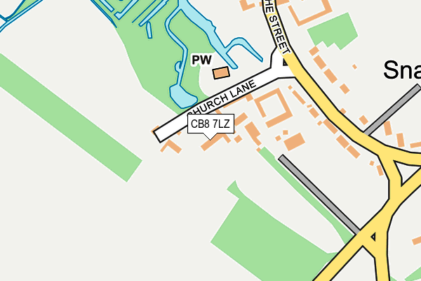 CB8 7LZ map - OS OpenMap – Local (Ordnance Survey)