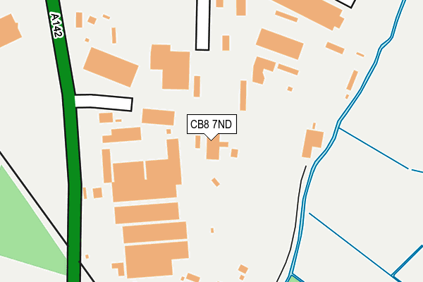 CB8 7ND map - OS OpenMap – Local (Ordnance Survey)