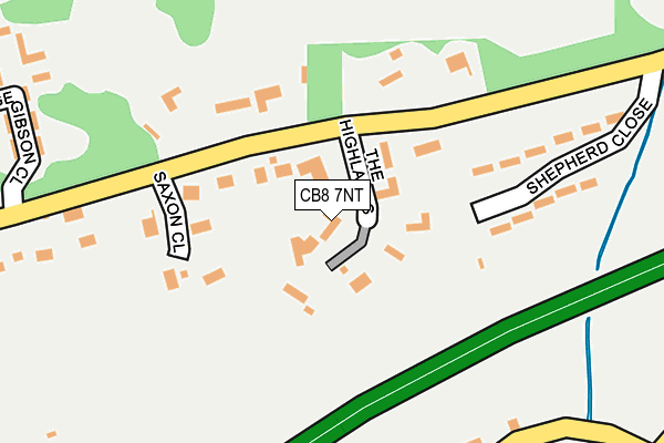 CB8 7NT map - OS OpenMap – Local (Ordnance Survey)