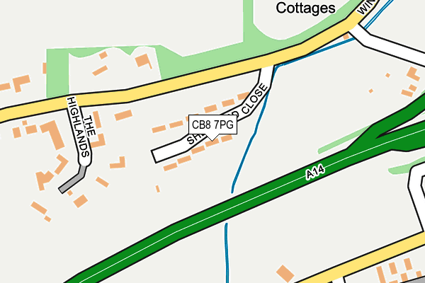 CB8 7PG map - OS OpenMap – Local (Ordnance Survey)