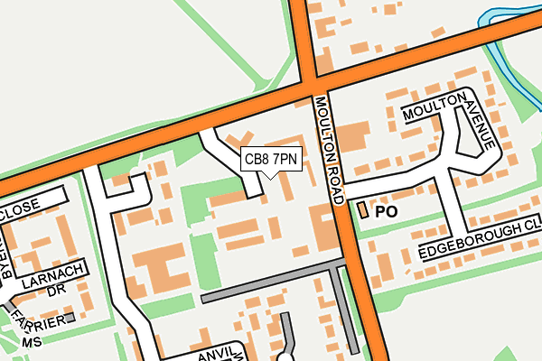 CB8 7PN map - OS OpenMap – Local (Ordnance Survey)
