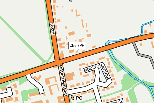 CB8 7PP map - OS OpenMap – Local (Ordnance Survey)