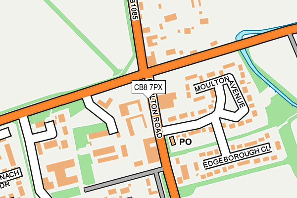 CB8 7PX map - OS OpenMap – Local (Ordnance Survey)