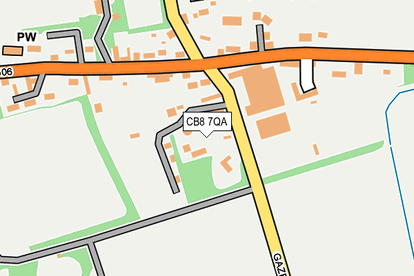 CB8 7QA map - OS OpenMap – Local (Ordnance Survey)