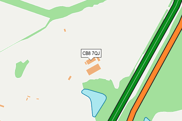 CB8 7QJ map - OS OpenMap – Local (Ordnance Survey)