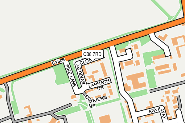 CB8 7RD map - OS OpenMap – Local (Ordnance Survey)