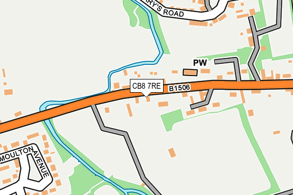 CB8 7RE map - OS OpenMap – Local (Ordnance Survey)