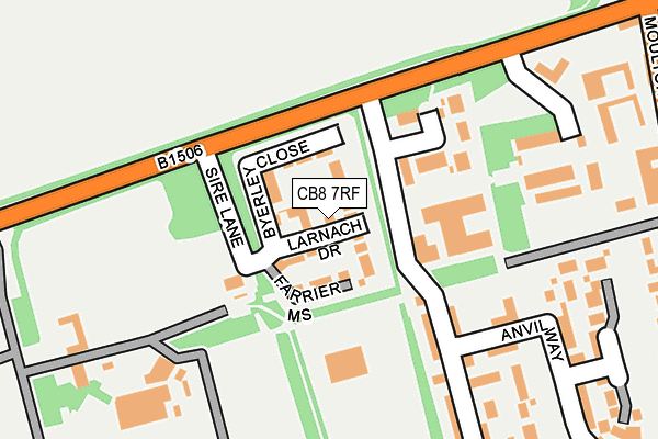 CB8 7RF map - OS OpenMap – Local (Ordnance Survey)