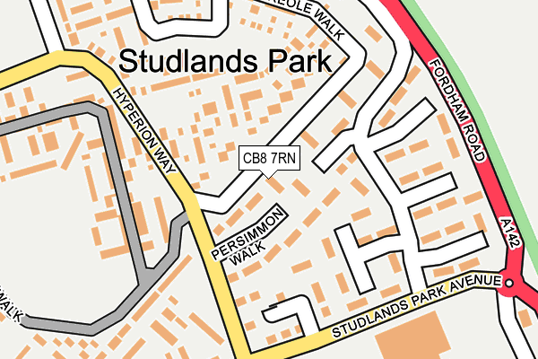 CB8 7RN map - OS OpenMap – Local (Ordnance Survey)