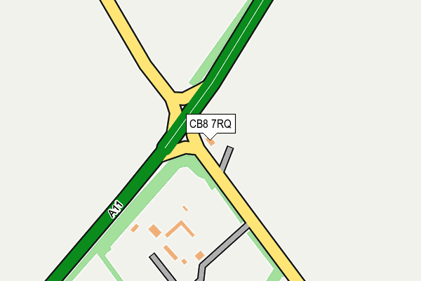 CB8 7RQ map - OS OpenMap – Local (Ordnance Survey)