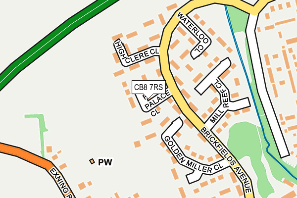 CB8 7RS map - OS OpenMap – Local (Ordnance Survey)