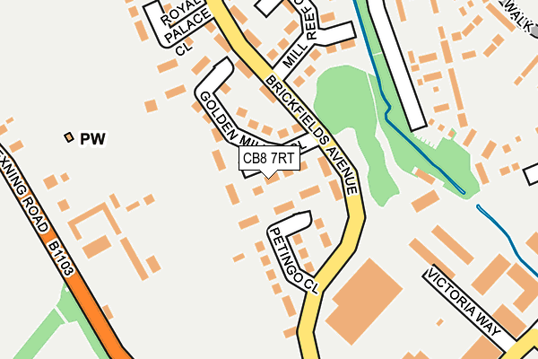 CB8 7RT map - OS OpenMap – Local (Ordnance Survey)