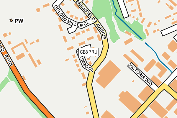 CB8 7RU map - OS OpenMap – Local (Ordnance Survey)
