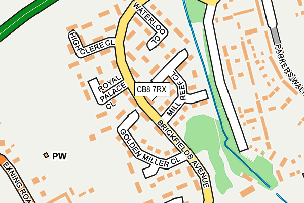 CB8 7RX map - OS OpenMap – Local (Ordnance Survey)