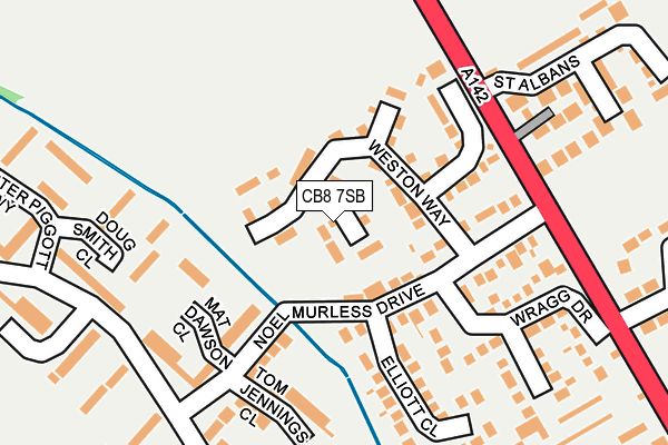 CB8 7SB map - OS OpenMap – Local (Ordnance Survey)