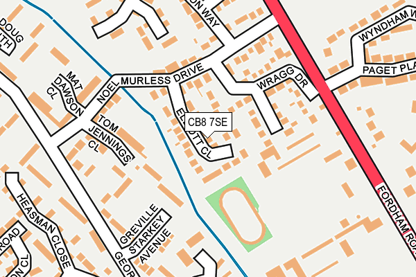 CB8 7SE map - OS OpenMap – Local (Ordnance Survey)