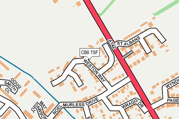 CB8 7SF map - OS OpenMap – Local (Ordnance Survey)