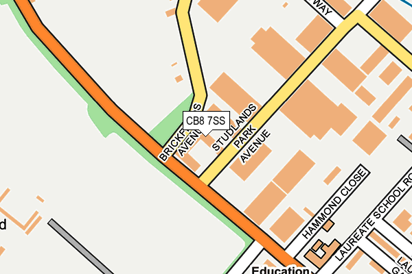 CB8 7SS map - OS OpenMap – Local (Ordnance Survey)