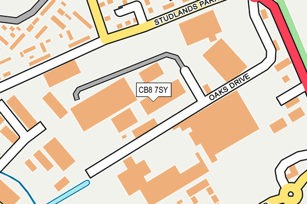 CB8 7SY map - OS OpenMap – Local (Ordnance Survey)