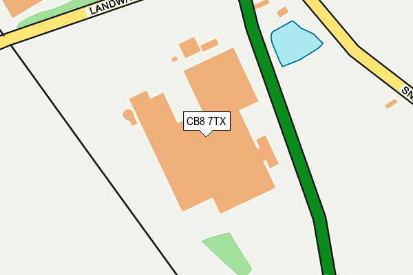 CB8 7TX map - OS OpenMap – Local (Ordnance Survey)