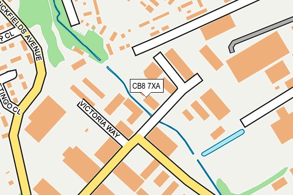 CB8 7XA map - OS OpenMap – Local (Ordnance Survey)