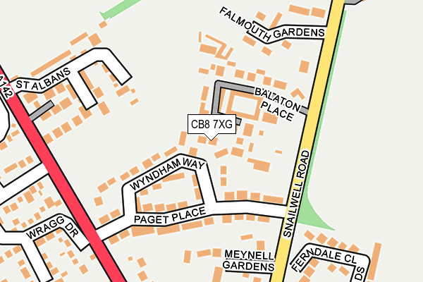 CB8 7XG map - OS OpenMap – Local (Ordnance Survey)