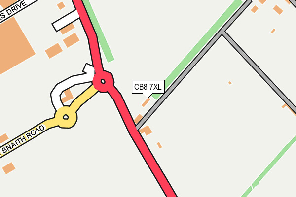 CB8 7XL map - OS OpenMap – Local (Ordnance Survey)