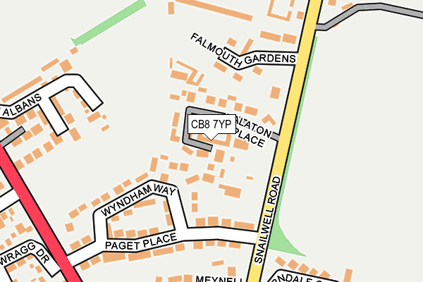 CB8 7YP map - OS OpenMap – Local (Ordnance Survey)