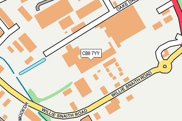 CB8 7YY map - OS OpenMap – Local (Ordnance Survey)