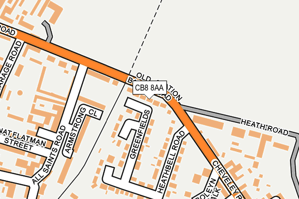 CB8 8AA map - OS OpenMap – Local (Ordnance Survey)