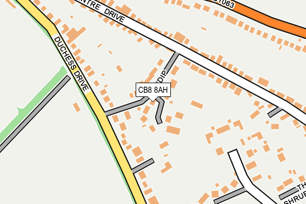 CB8 8AH map - OS OpenMap – Local (Ordnance Survey)