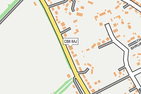 CB8 8AJ map - OS OpenMap – Local (Ordnance Survey)