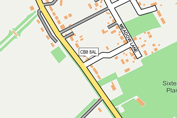 CB8 8AL map - OS OpenMap – Local (Ordnance Survey)