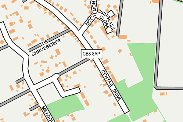CB8 8AP map - OS OpenMap – Local (Ordnance Survey)
