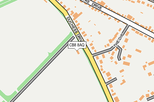 CB8 8AQ map - OS OpenMap – Local (Ordnance Survey)