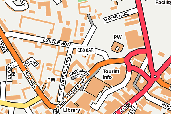 CB8 8AR map - OS OpenMap – Local (Ordnance Survey)