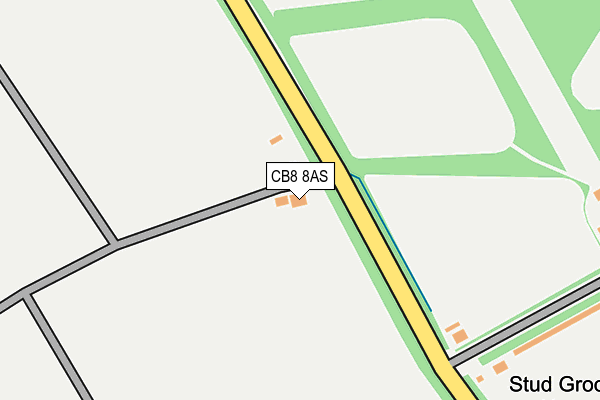 CB8 8AS map - OS OpenMap – Local (Ordnance Survey)