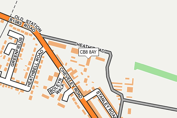CB8 8AY map - OS OpenMap – Local (Ordnance Survey)