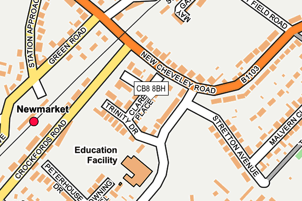 CB8 8BH map - OS OpenMap – Local (Ordnance Survey)