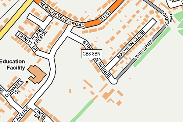 CB8 8BN map - OS OpenMap – Local (Ordnance Survey)