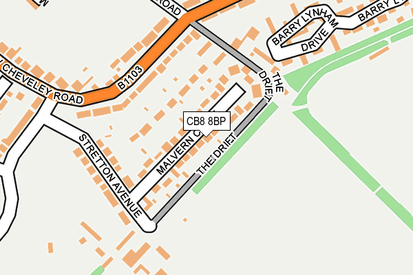 CB8 8BP map - OS OpenMap – Local (Ordnance Survey)