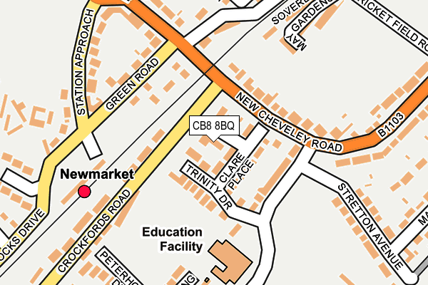 CB8 8BQ map - OS OpenMap – Local (Ordnance Survey)